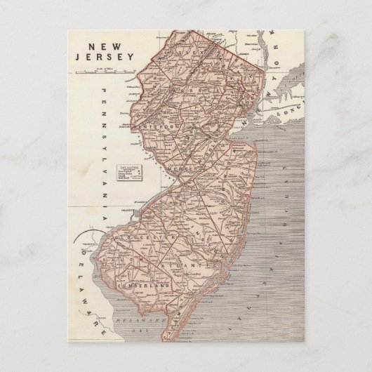 kaart van New Jersey (1845) (Voorkant)