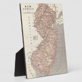  kaart van New Jersey (1845) Fotoplaat (Zijkant)
