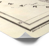 kaart van New Jersey (1845) Poster (Hoek)