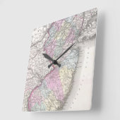  kaart van New Jersey (1855) Vierkante Klok (Hoek)