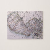  kaart van New Jersey (1884) Legpuzzel (Horizontaal)