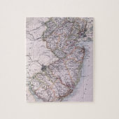  kaart van New Jersey (1884) Legpuzzel (Verticaal)