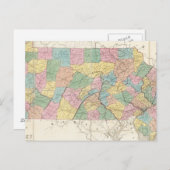 Kaart van New Jersey en Pennsylvania (Voorkant / Achterkant)