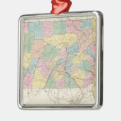 Kaart van New Jersey en Pennsylvania Metalen Ornament (Links)