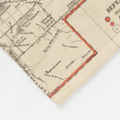  kaart van New Mexico (1882) Fleece Deken (Hoek)