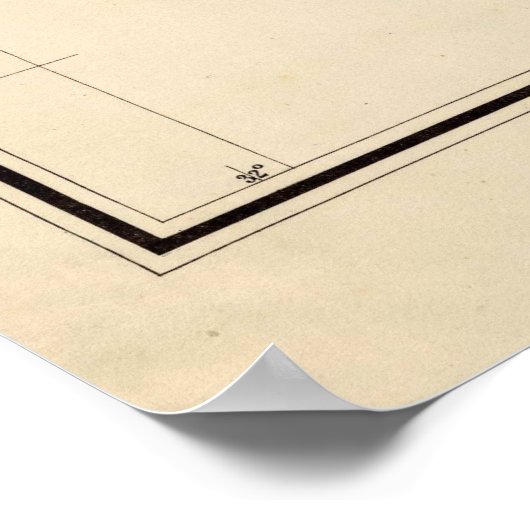  kaart van New Mexico (1882) Poster (Hoek)