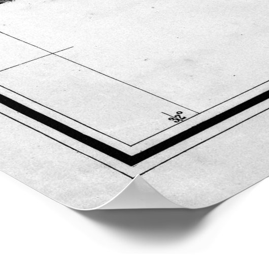 kaart van New Mexico (1882) Poster (Hoek)