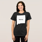 Kaart van New Mexico Belong, State Pride Tri-Blend Shirt (Voorkant volledig)