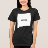 Kaart van New Mexico Belong, State Pride Tri-Blend Shirt (Voorkant)
