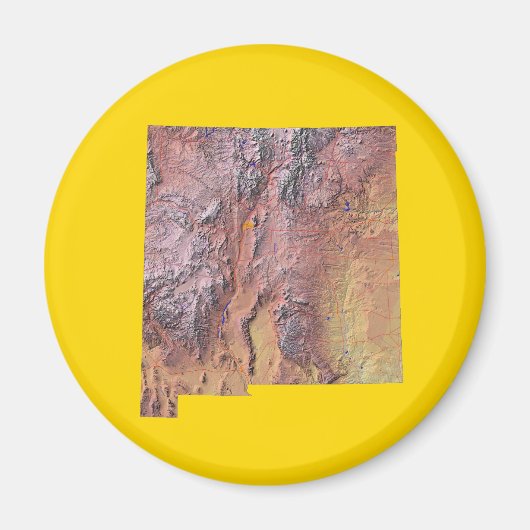 Kaart van New Mexico Magnet (Voorkant)