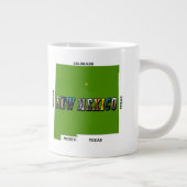 Kaart van New Mexico Omtrek Foto Tekst Grote Koffiekop (Rechts)