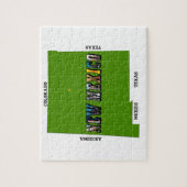 Kaart van New Mexico Omtrek Foto Tekst Legpuzzel (Verticaal)