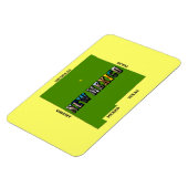 Kaart van New Mexico Omtrek Foto Tekst Magneet (Linkerzijde)