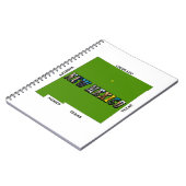 Kaart van New Mexico Omtrek Foto Tekst Notitieboek (Linkerzijde)