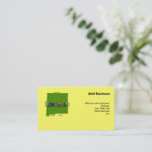 Kaart van New Mexico Omtrek Foto Tekst Visitekaartje (Staand voorkant)