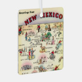 kaart van New Mexico Ornament (Voorkant Rechts)