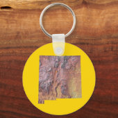 Kaart van New Mexico Sleutelhanger (Voorkant)