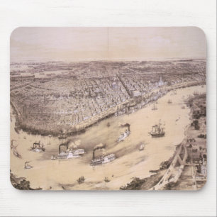  kaart van New Orleans (1851) Muismat