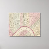  kaart van New Orleans (1880) Canvas Afdruk (Voorkant)