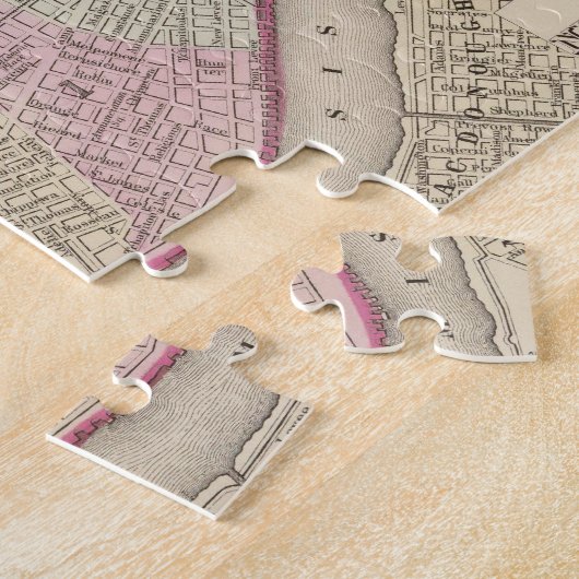  kaart van New Orleans (1880) Legpuzzel (Zijkant)