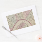  kaart van New Orleans (1880) Rechthoekige Sticker (Envelop)