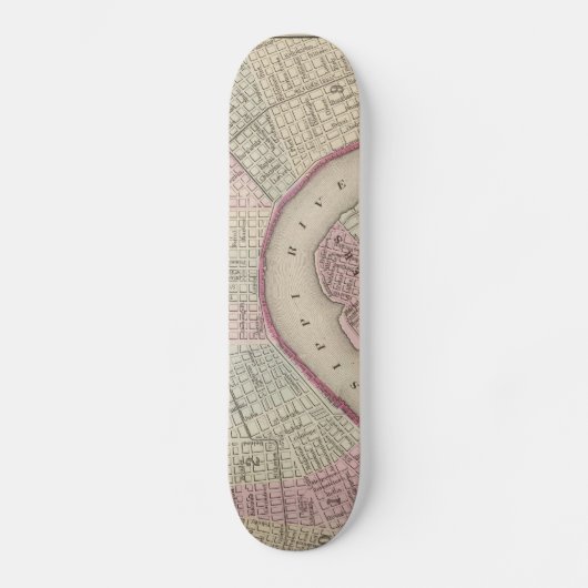  kaart van New Orleans (1880) Skateboard (Voorkant)