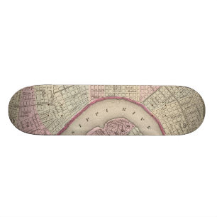  kaart van New Orleans (1880) Skateboard