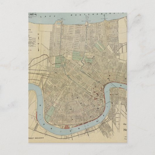  kaart van New Orleans (1919) (Voorkant)