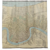  kaart van New Orleans (1919) Douchegordijn (Voorkant)