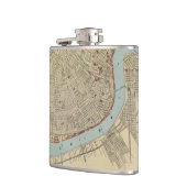  kaart van New Orleans (1919) Heupfles (Links)