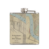  kaart van New Orleans (1919) Heupfles (Achterkant)