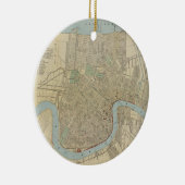  kaart van New Orleans (1919) Keramisch Ornament (Rechts)