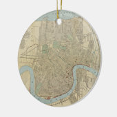  kaart van New Orleans (1919) Keramisch Ornament (Links)