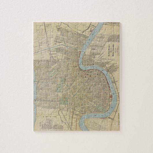 kaart van New Orleans (1919) Legpuzzel (Verticaal)