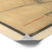 kaart van New Orleans (1919) Poster (Hoek)