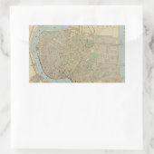  kaart van New Orleans (1919) Rechthoekige Sticker (Tas)