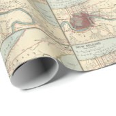  kaart van New Orleans Cadeaupapier (Rol Hoek)