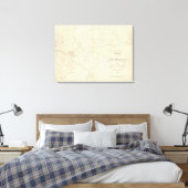 Kaart van New Orleans Canvas Afdruk (Insitu (Slaapkamer))