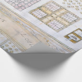  kaart van New Orleans Louisiana (1747) Cadeaupapier (Hoek)