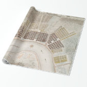  kaart van New Orleans Louisiana (1817) Cadeaupapier (Uitgerold)