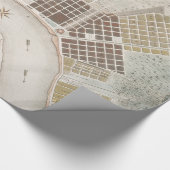  kaart van New Orleans Louisiana (1817) Cadeaupapier (Hoek)