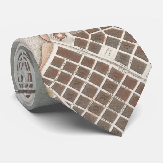 kaart van New Orleans Louisiana (1817) Stropdas (Opgerold)