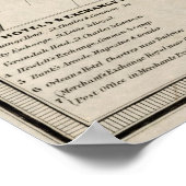  kaart van New Orleans Louisiana (1845) Poster (Hoek)