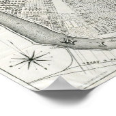  kaart van New Orleans Poster (Hoek)