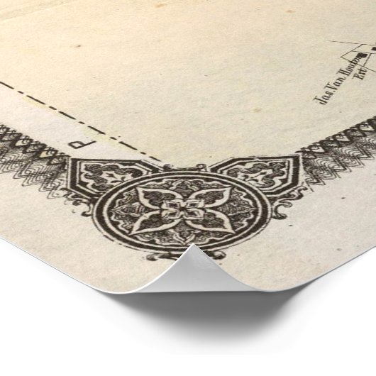  kaart van New Rochelle NY (1867) Poster (Hoek)