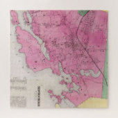  kaart van New Rochelle NY (1868) Legpuzzel (Horizontaal)