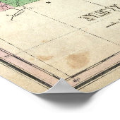  kaart van New York (1827) Poster (Hoek)