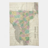 kaart van New York (1827) Theedoek (Verticaal)