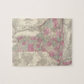  kaart van New York (1864) Legpuzzel (Horizontaal)