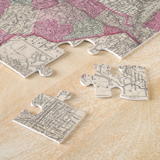  kaart van New York (1864) Legpuzzel (Zijkant)